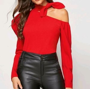 One Shoulder Puff Sleeve Top